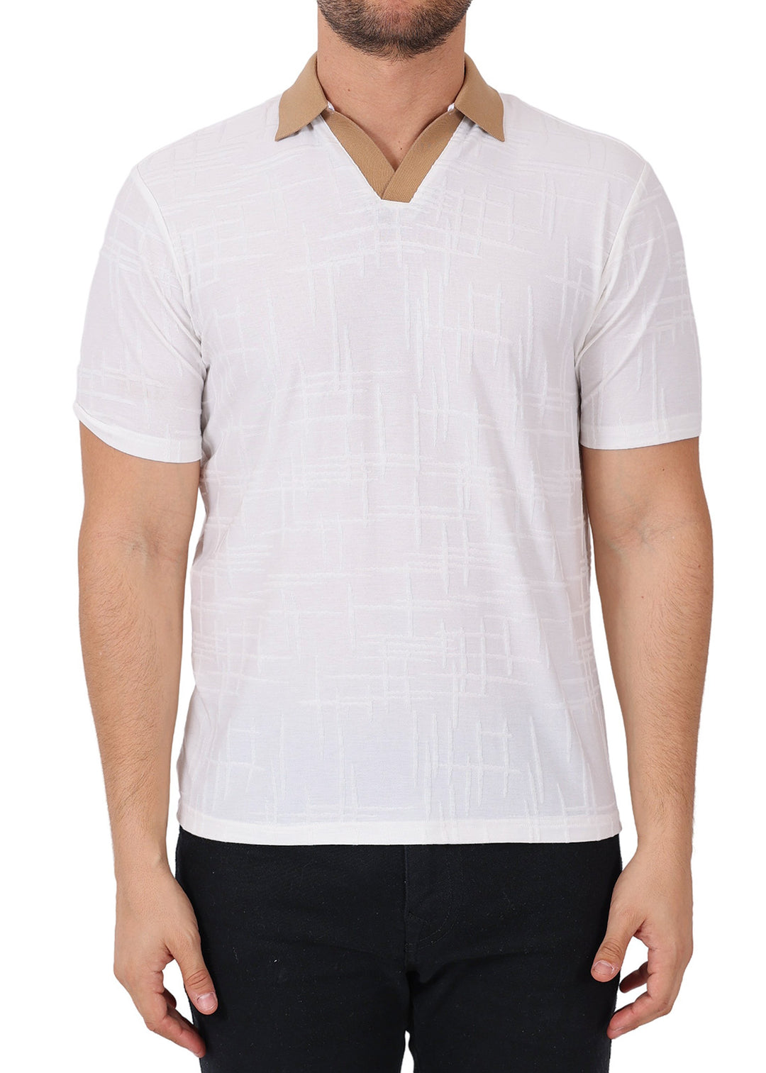 Textured Cuban Collar Polo Shirt