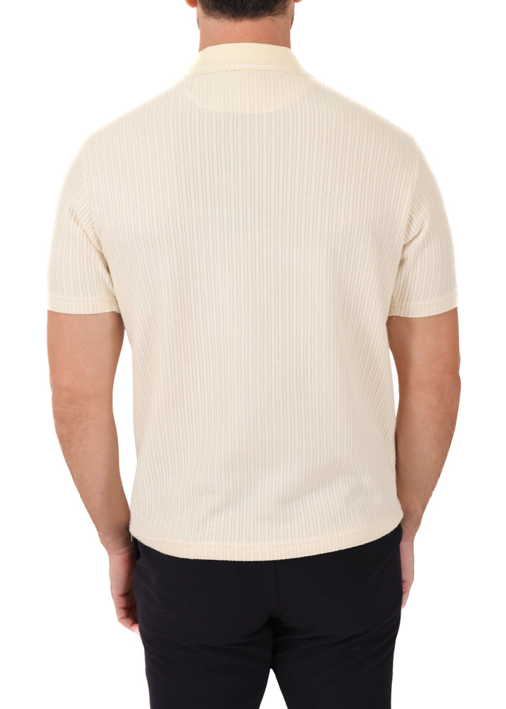 Knit Cuban Collar Polo Shirt