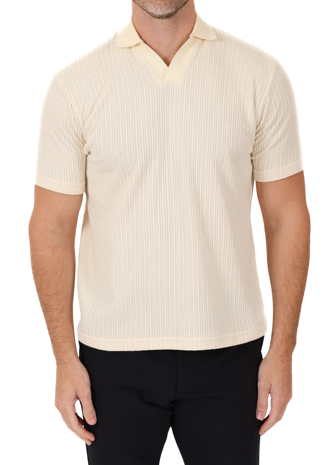 Knit Cuban Collar Polo Shirt
