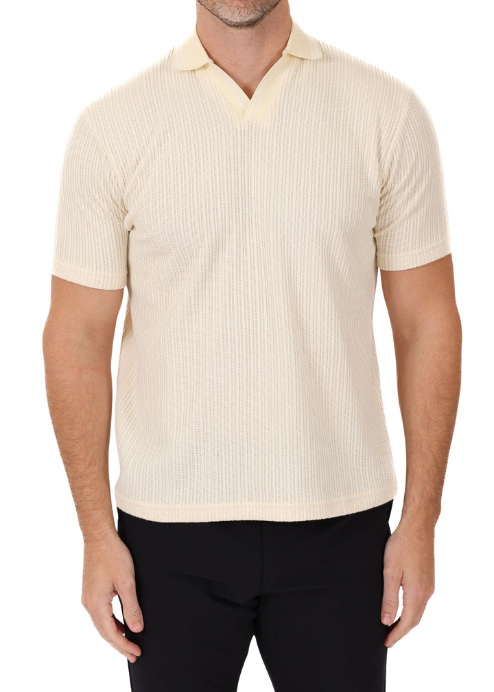 Knit Cuban Collar Polo Shirt