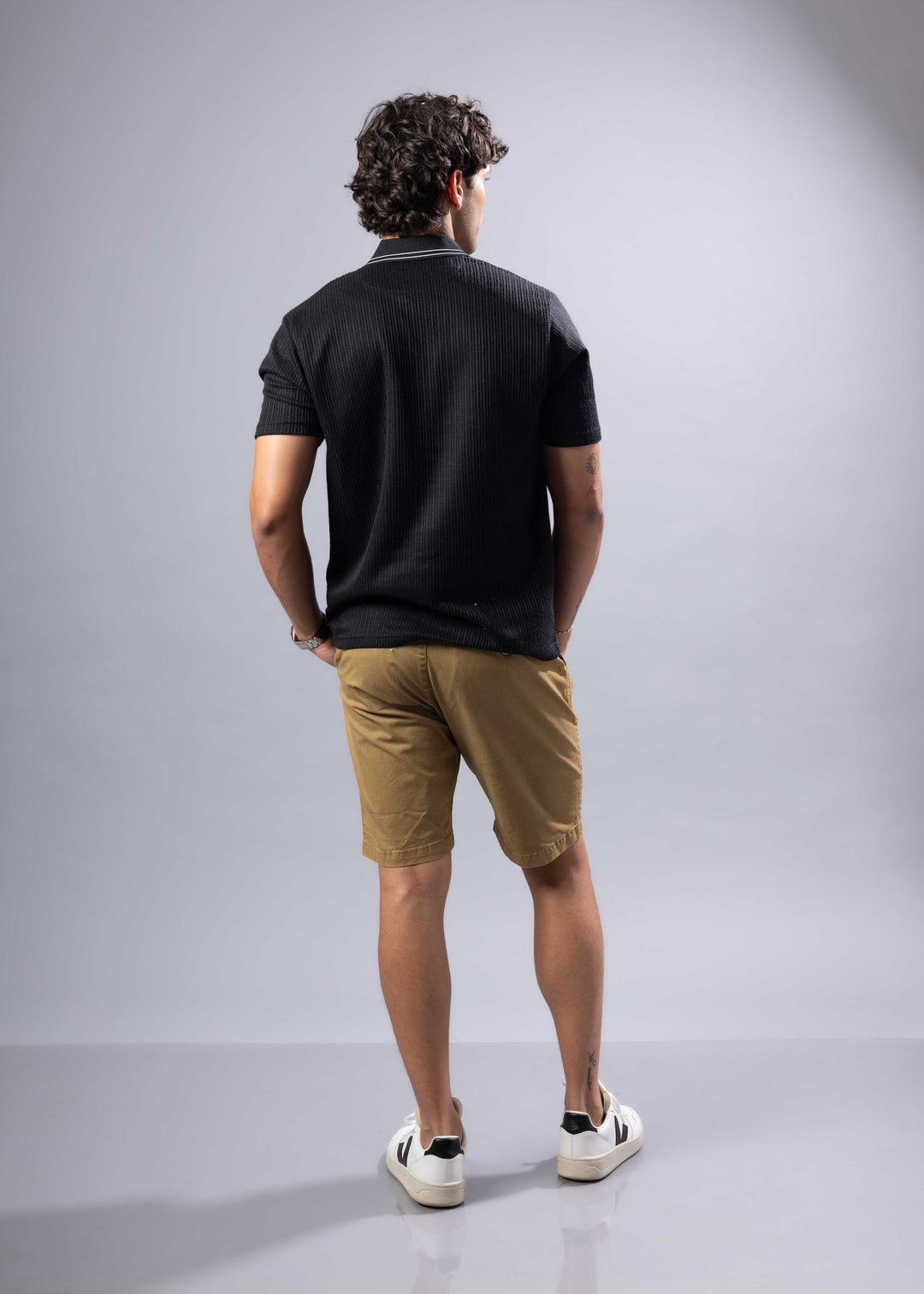 Knit Cuban Collar Polo Shirt
