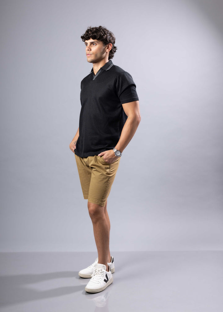 Knit Cuban Collar Polo Shirt