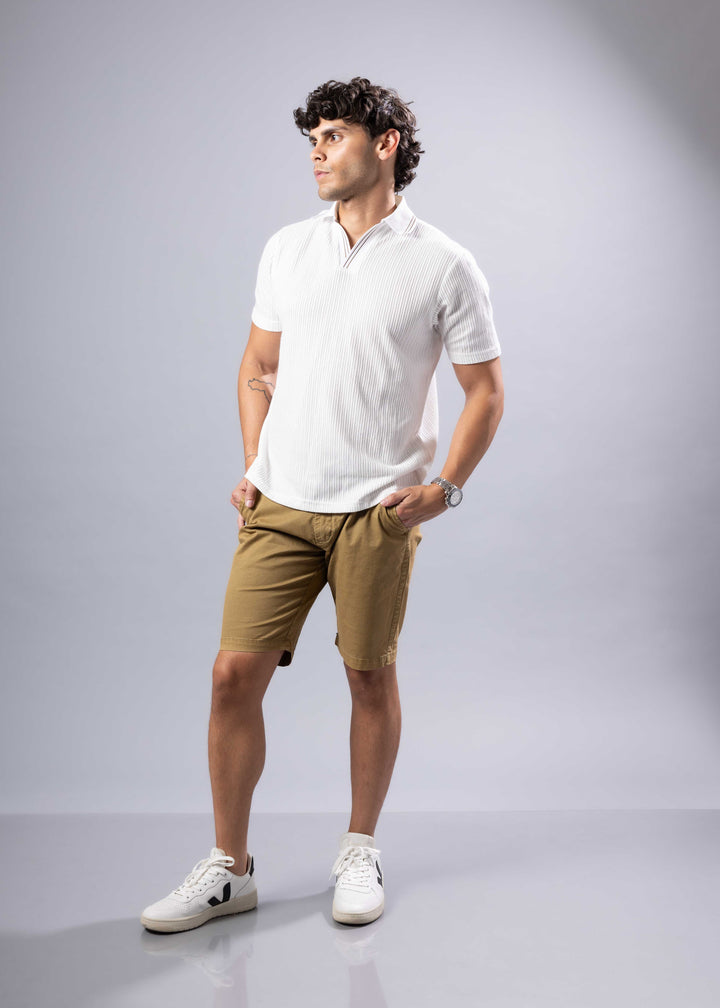 Knit Cuban Collar Polo Shirt