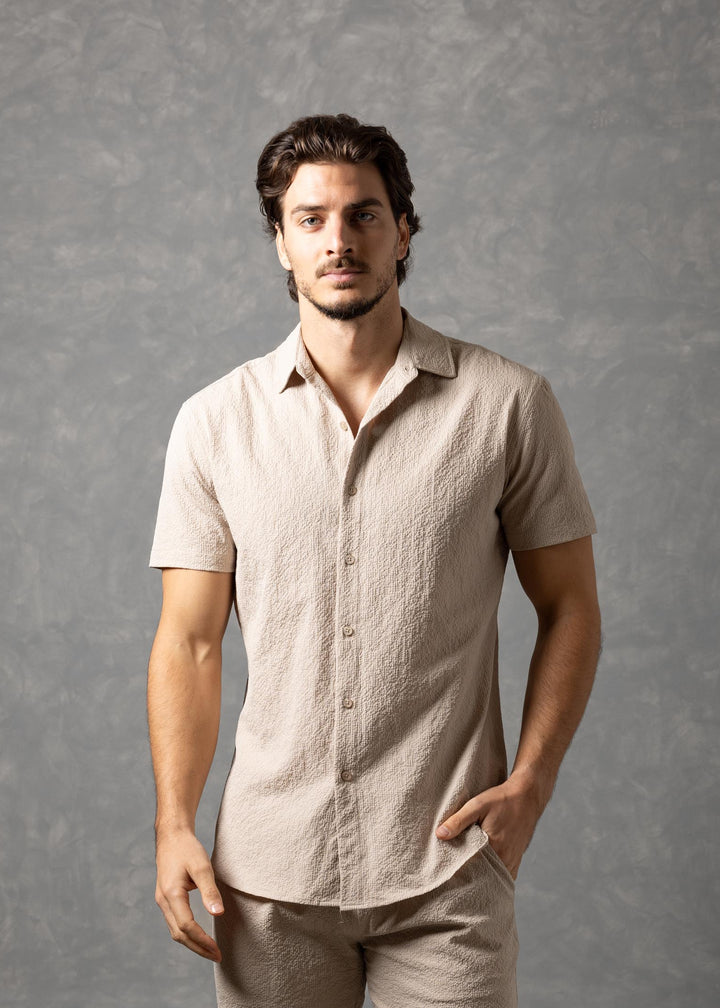 Sorrento Textured Resort Shirt – Short Sleeve Button-Up
