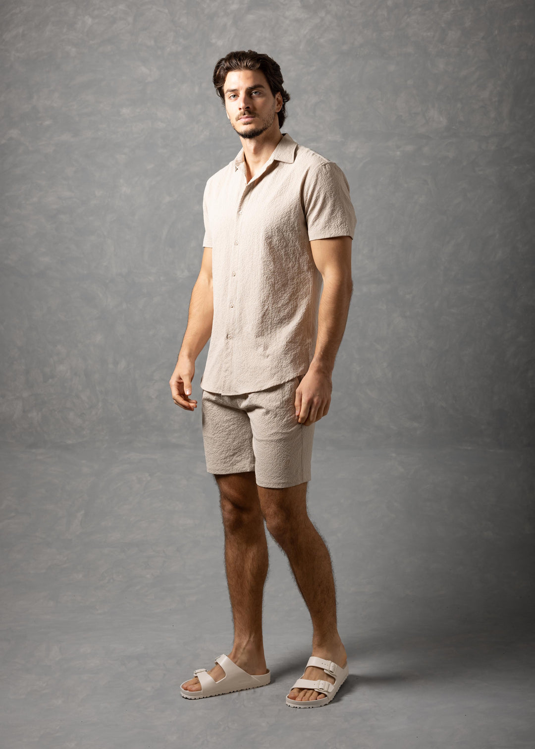 Sorrento Textured Resort Shirt – Short Sleeve Button-Up