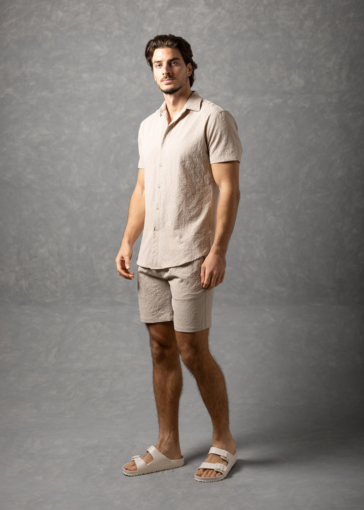 Sorrento Textured Resort Shirt – Short Sleeve Button-Up