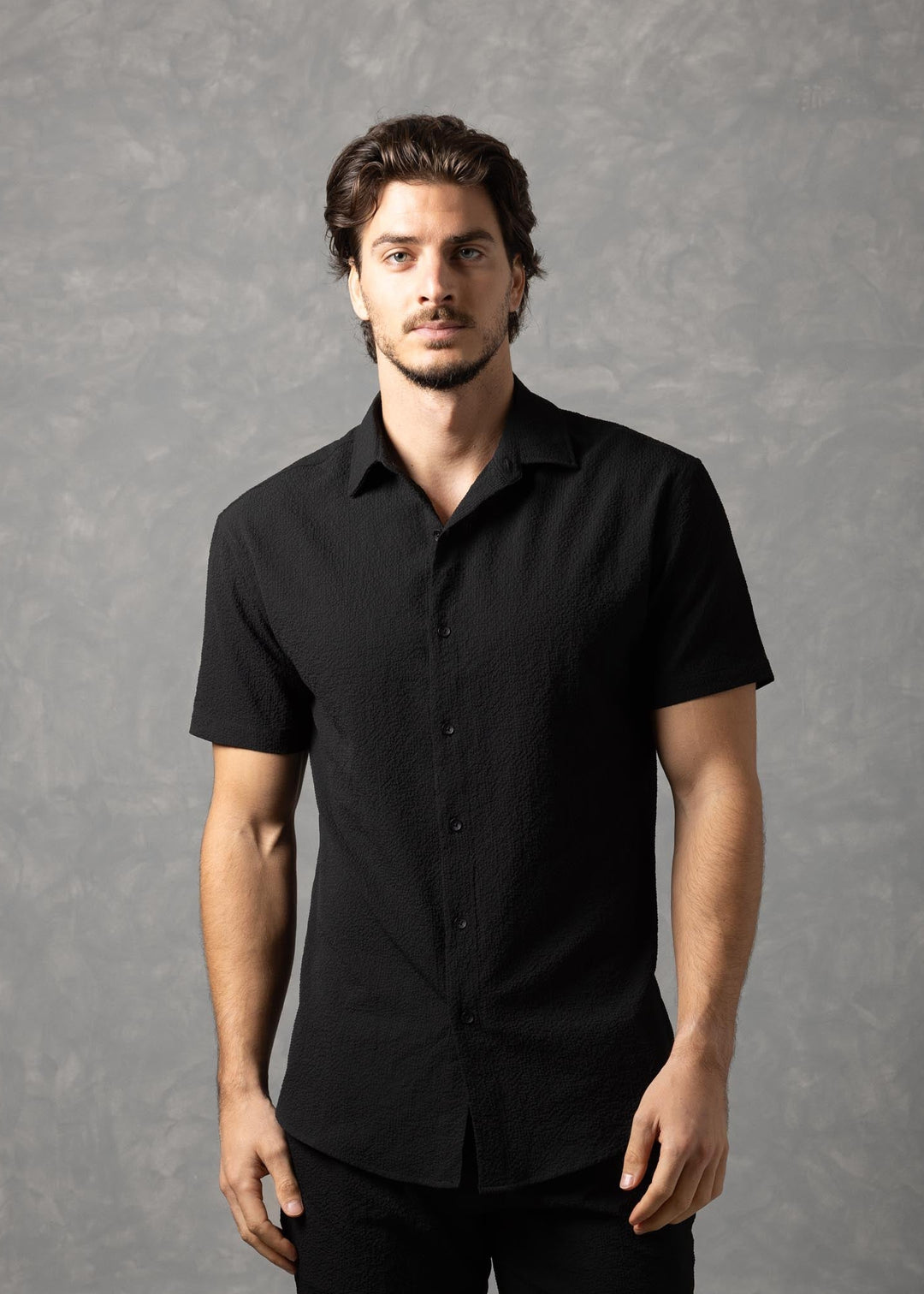 Sorrento Textured Resort Shirt – Short Sleeve Button-Up