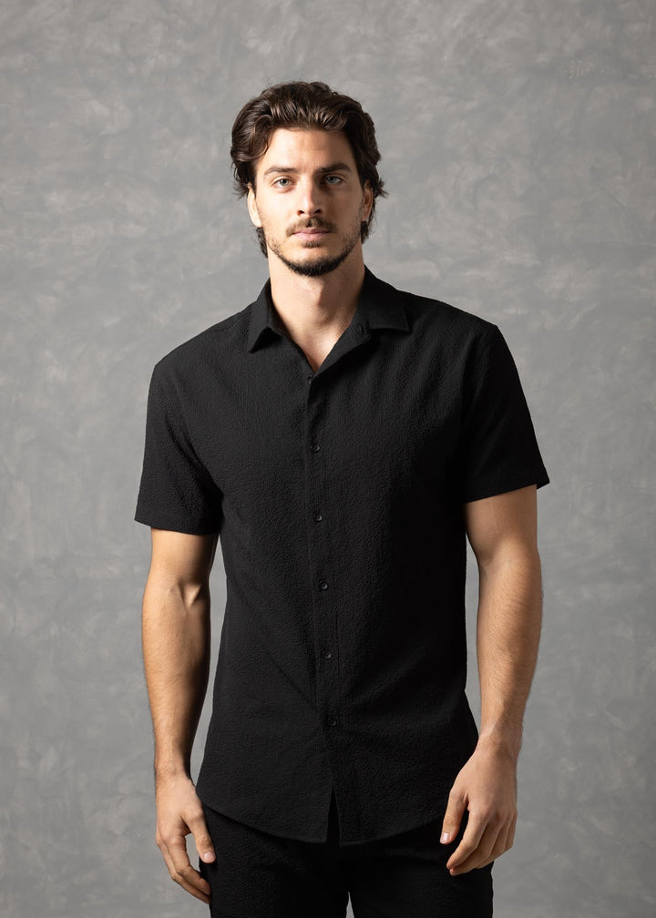 Sorrento Textured Resort Shirt – Short Sleeve Button-Up