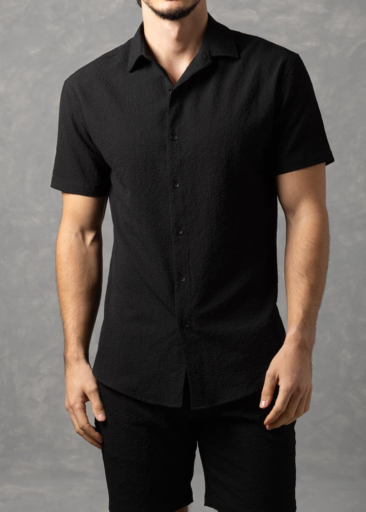 Sorrento Textured Resort Shirt – Short Sleeve Button-Up
