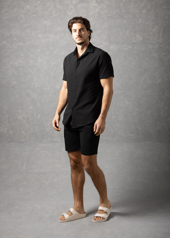 Sorrento Textured Resort Shirt – Short Sleeve Button-Up