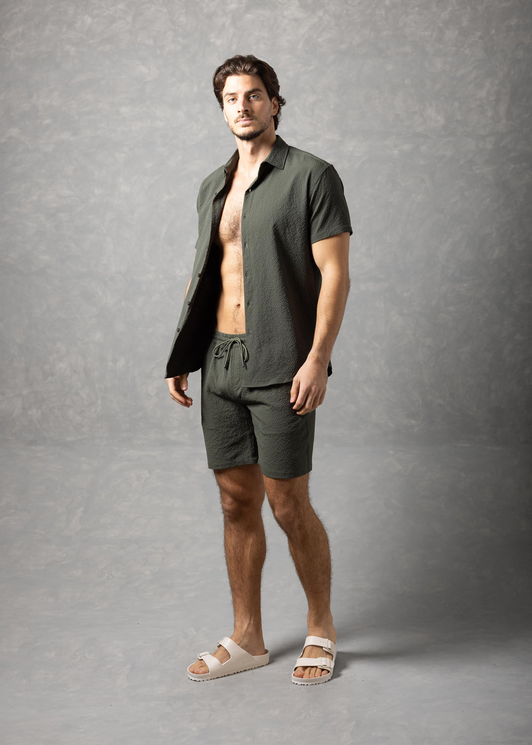 Sorrento Textured Resort Shirt – Short Sleeve Button-Up
