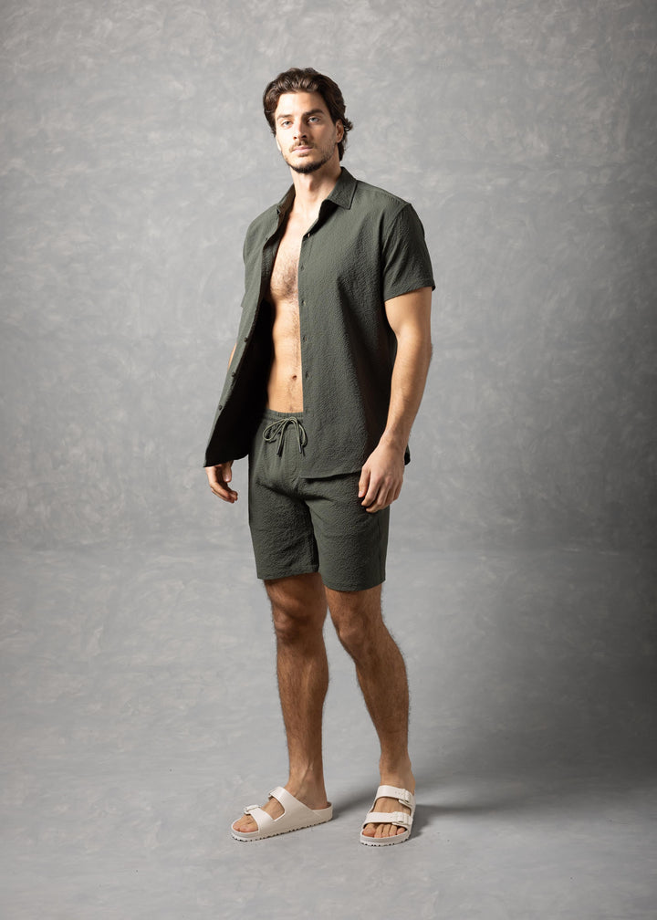 Sorrento Textured Resort Shirt – Short Sleeve Button-Up