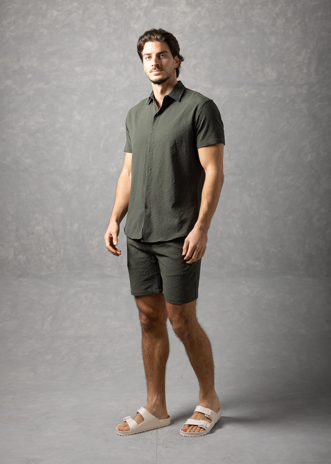 Sorrento Textured Resort Shirt – Short Sleeve Button-Up