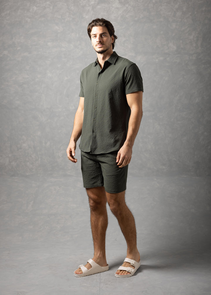 Sorrento Textured Resort Shirt – Short Sleeve Button-Up