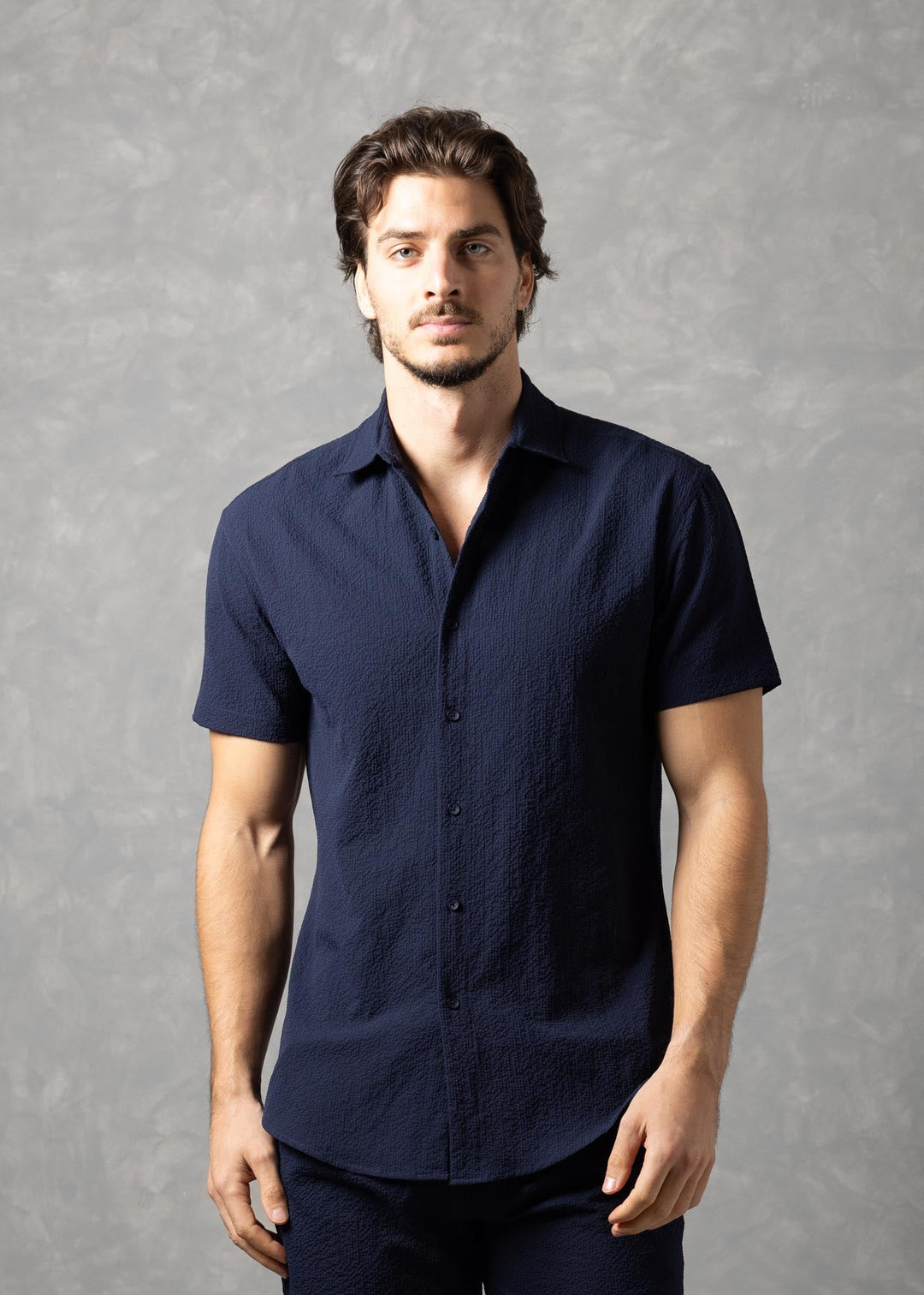 Sorrento Textured Resort Shirt – Short Sleeve Button-Up