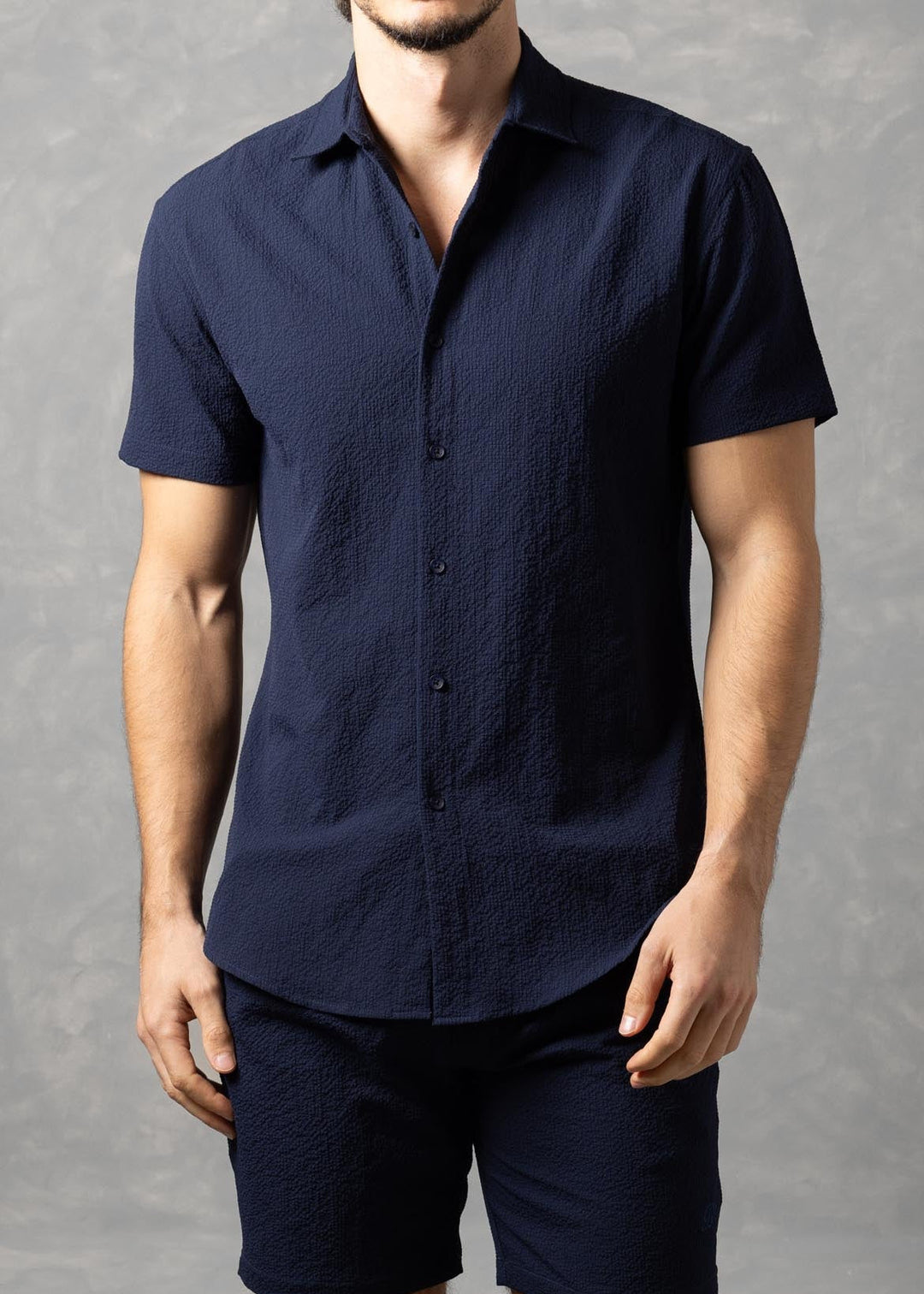 Sorrento Textured Resort Shirt – Short Sleeve Button-Up