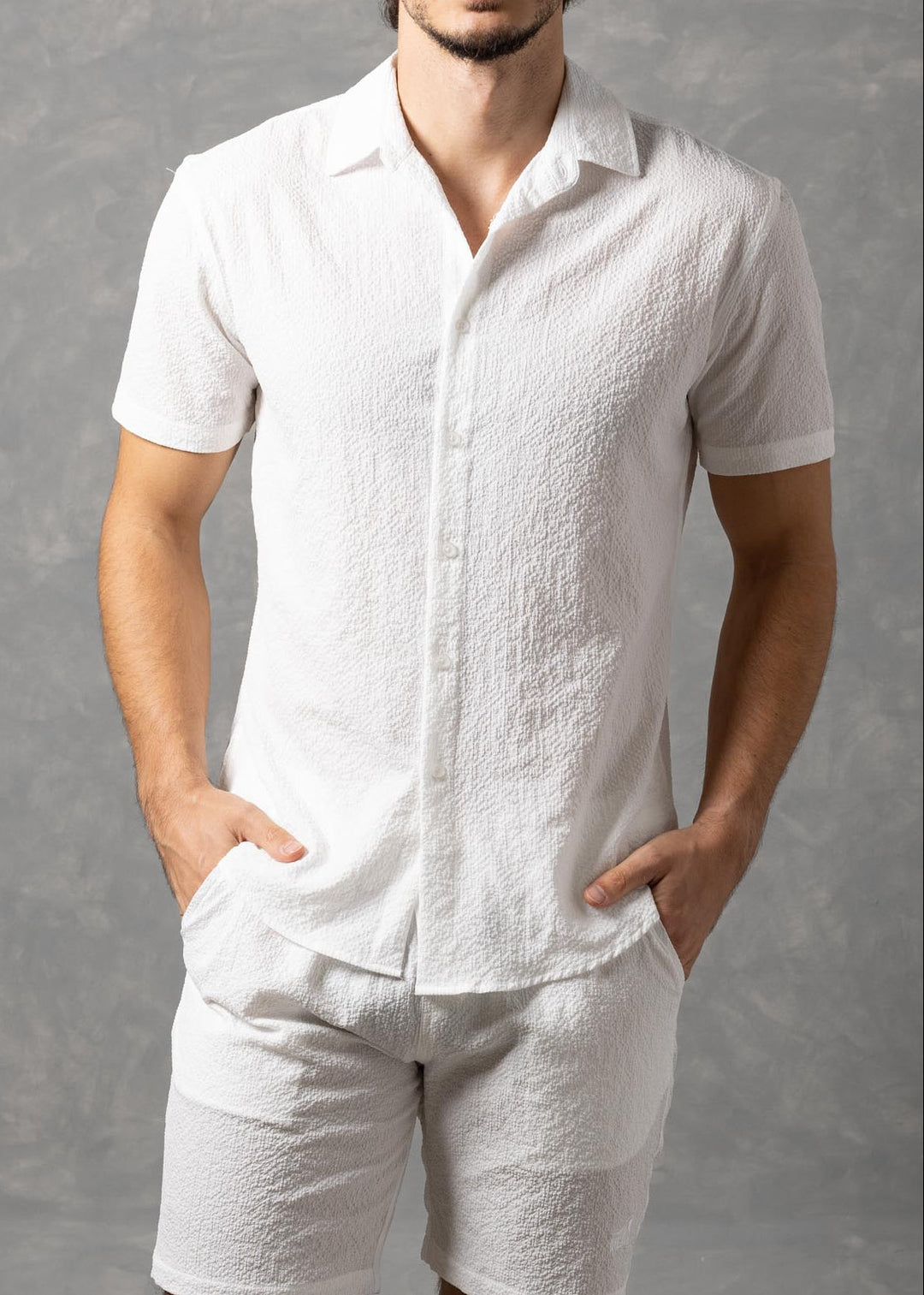 Sorrento Textured Resort Shirt – Short Sleeve Button-Up