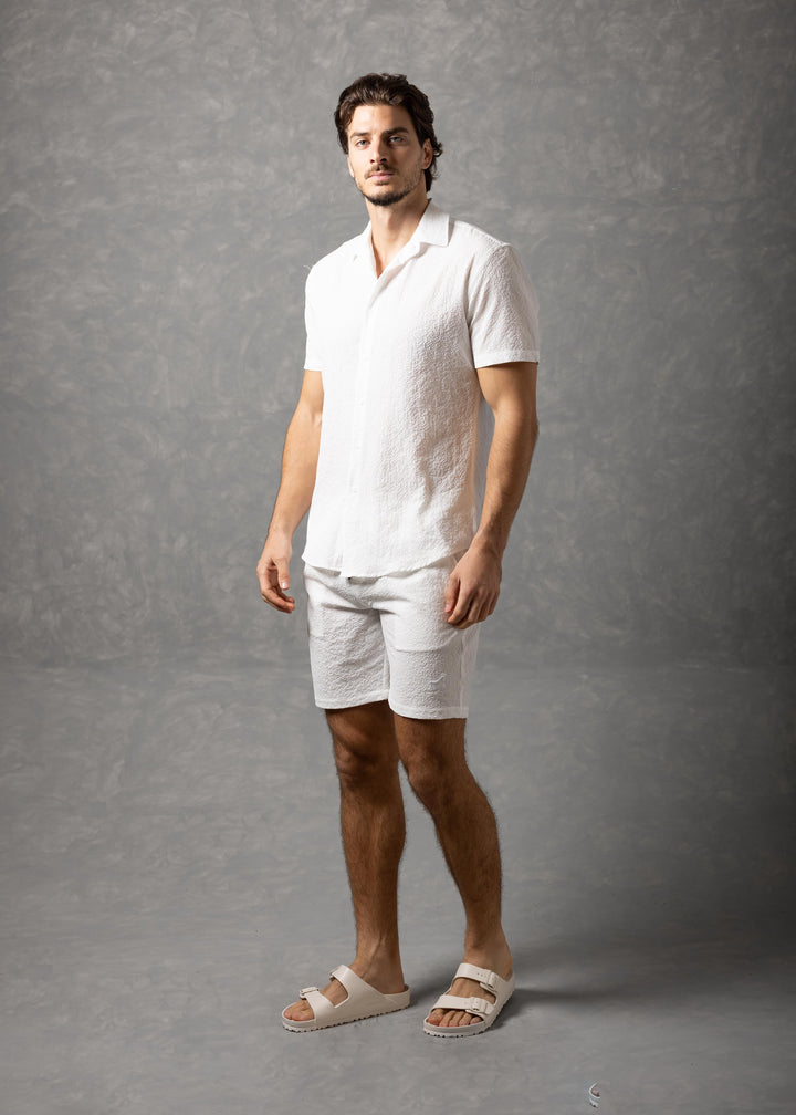 Sorrento Textured Resort Shirt – Short Sleeve Button-Up