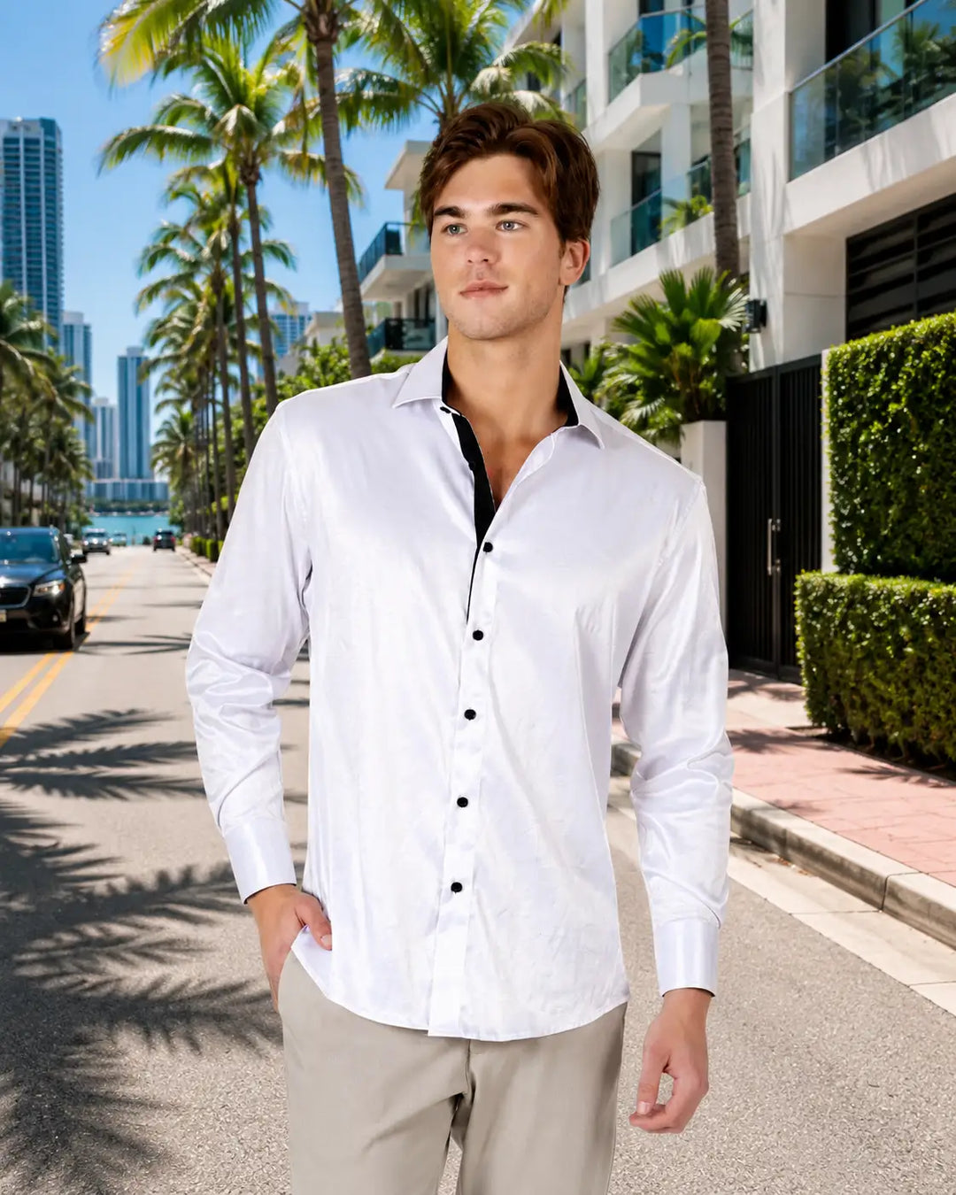 Lustre Wave Long Sleeve Shirt
