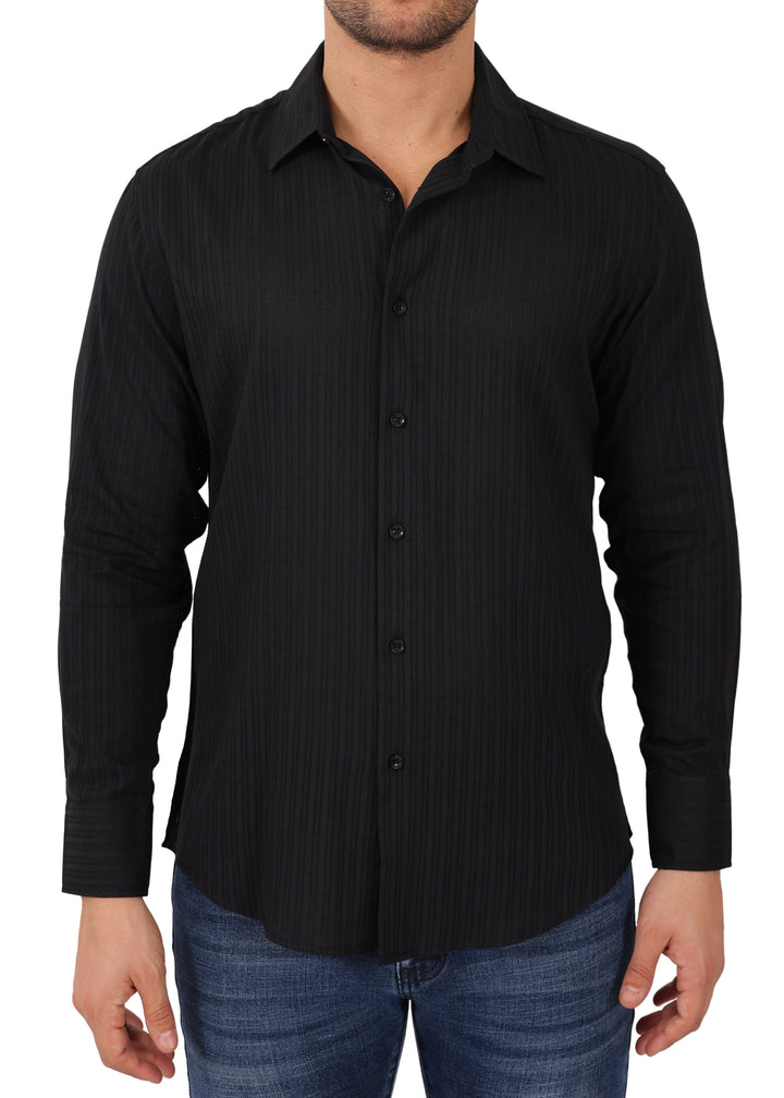 Sheer Stripe Long Sleeve Shirt