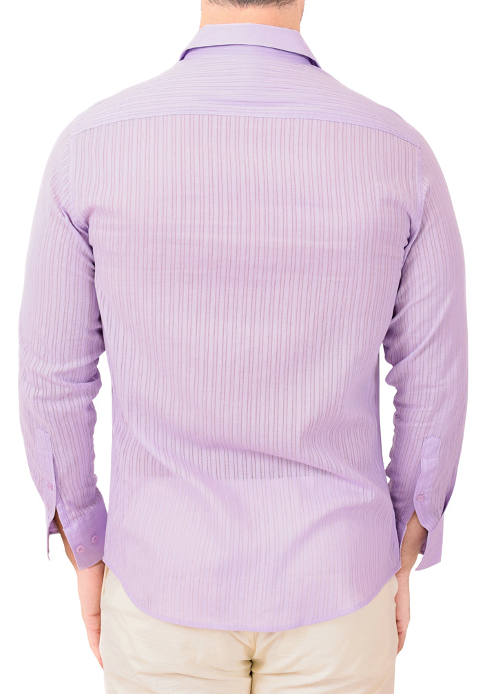 Sheer Stripe Long Sleeve Shirt