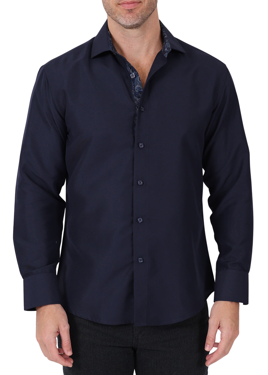 Dress Shirt with Paisley Contrast Trim