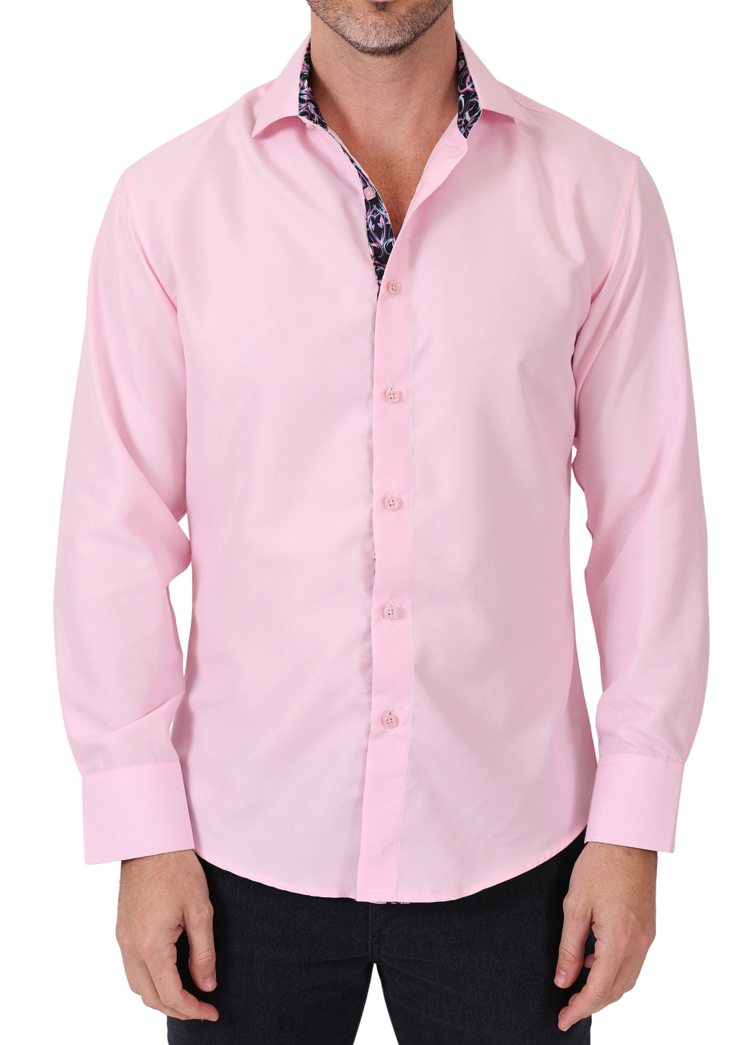 Dress Shirt with Paisley Contrast Trim