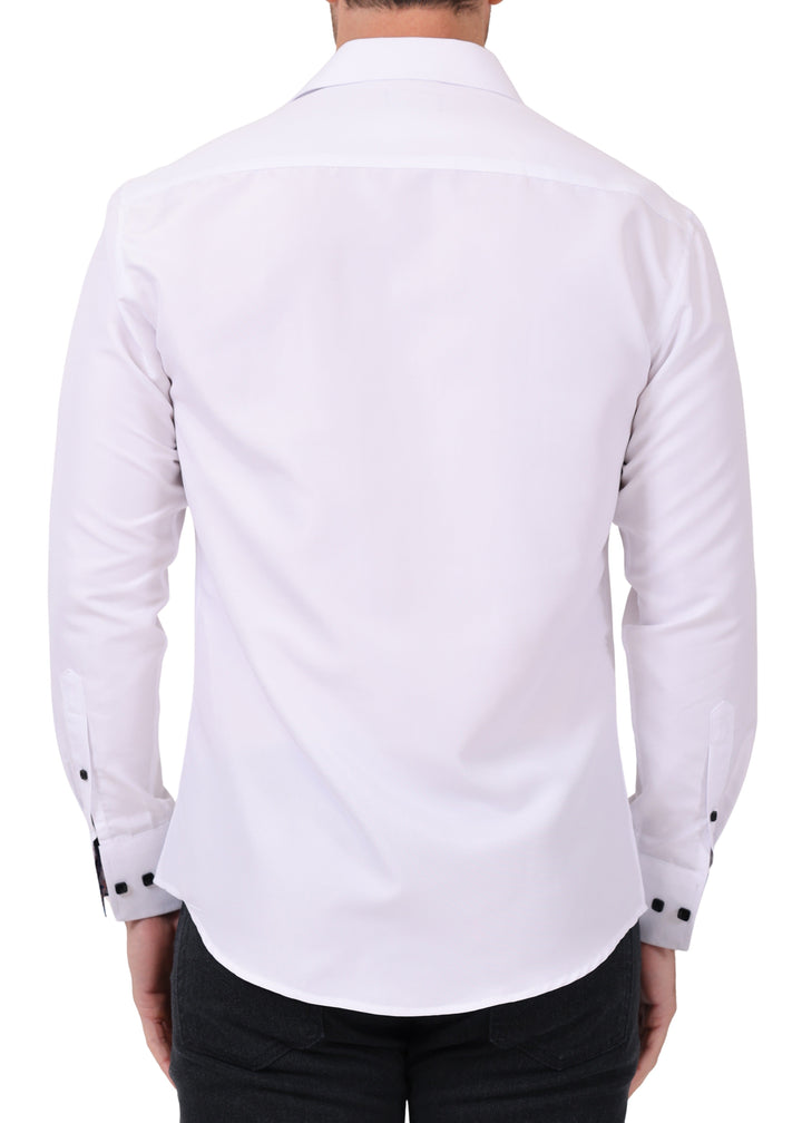 Dress Shirt with Paisley Contrast Trim