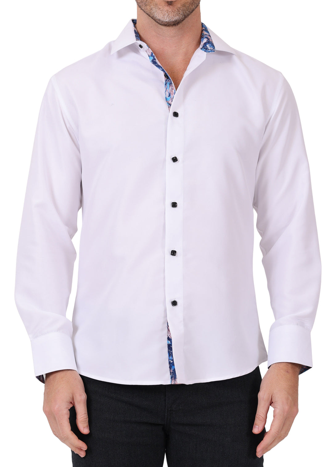 Dress Shirt with Paisley Contrast Trim