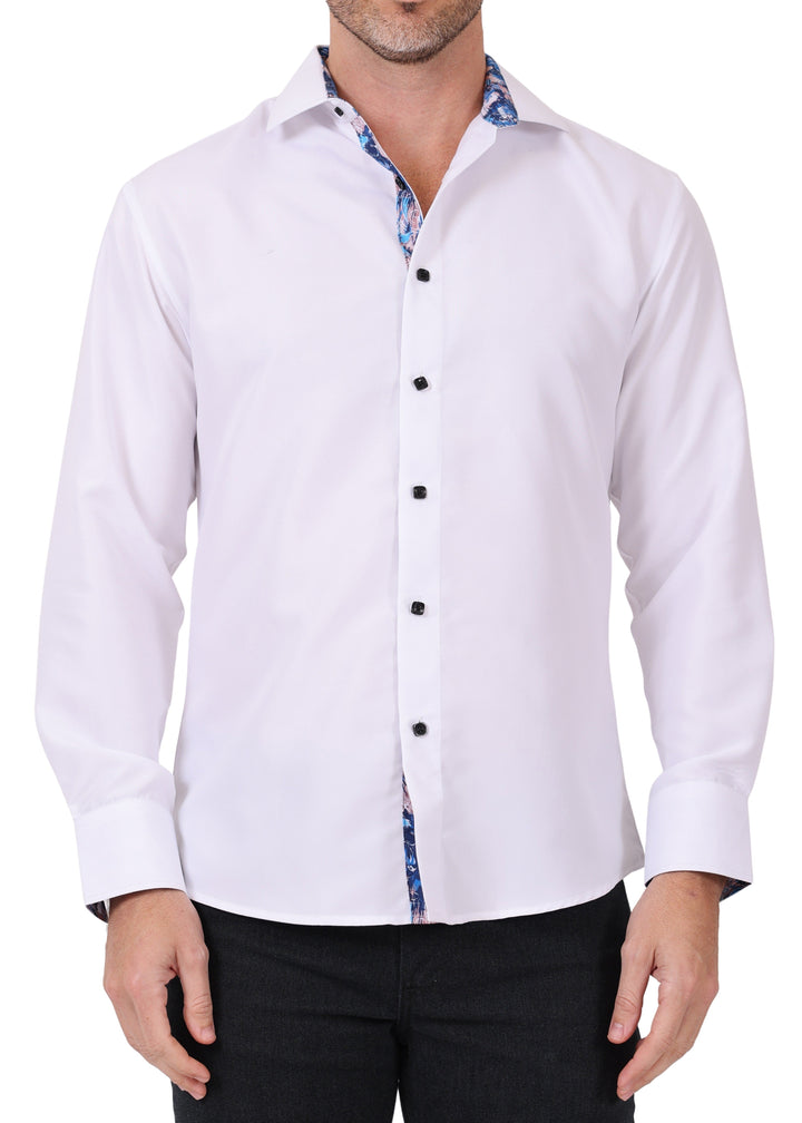 Dress Shirt with Paisley Contrast Trim