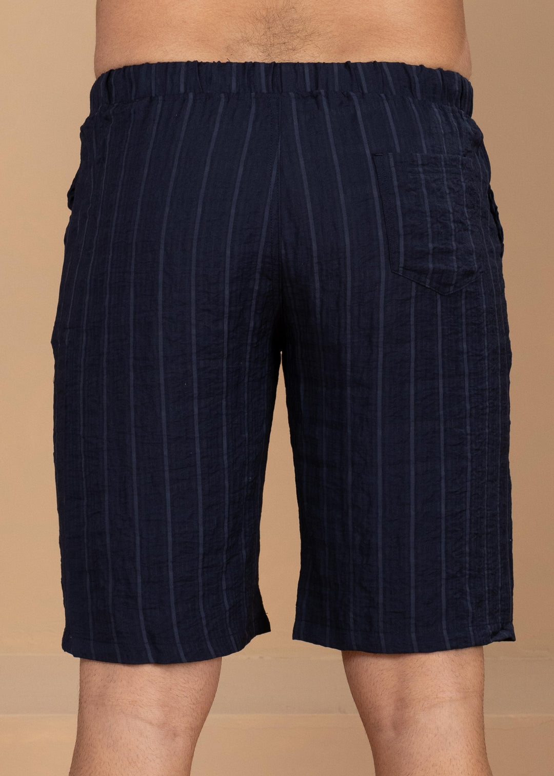 Crinkled Cotton-Linen Drawstring Shorts