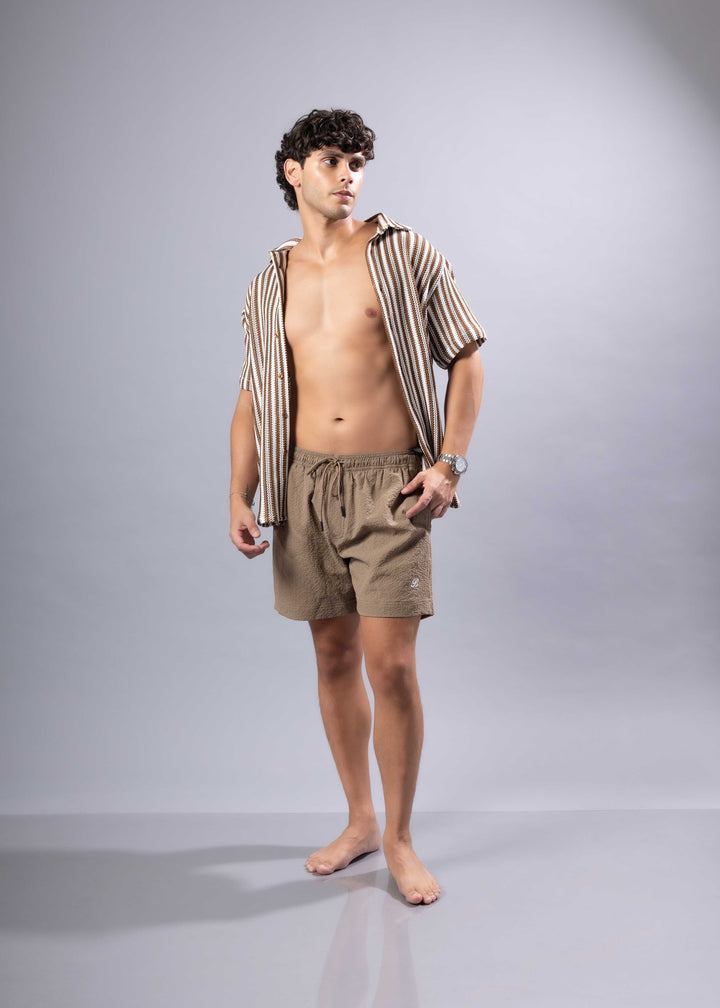 Men’s Modern Fit Striped Short Sleeve Shirt