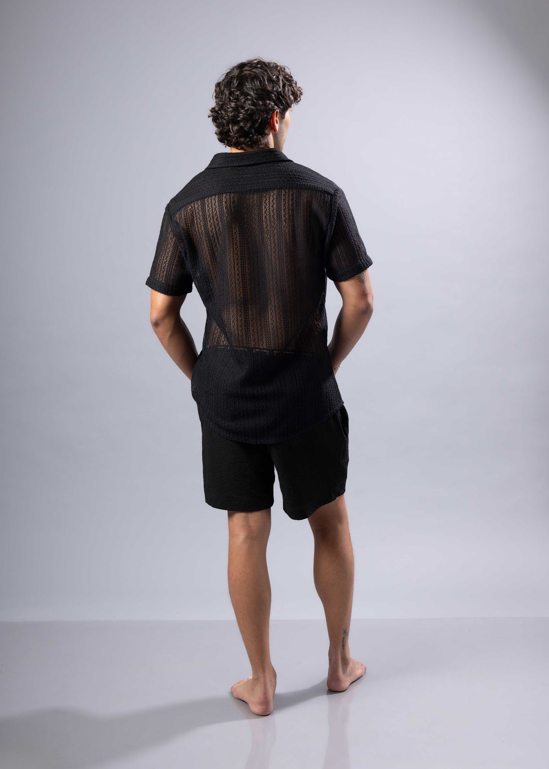 Textured Knit Resort Shirt – Short Sleeve Button-Up