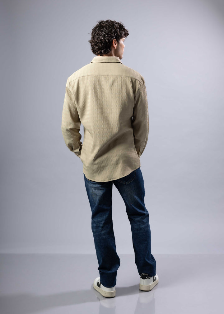 Textured Weave Modern Fit Long Sleeve Shirt
