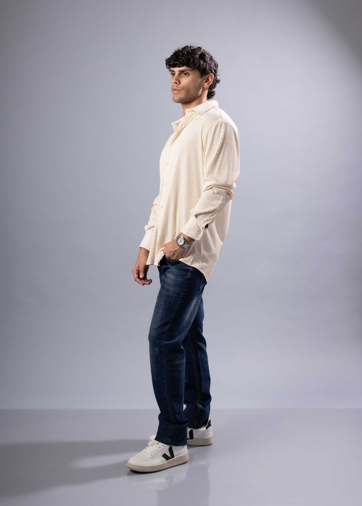 The Rocco Textured Long Sleeve Shirt – Casual Luxe Menswear