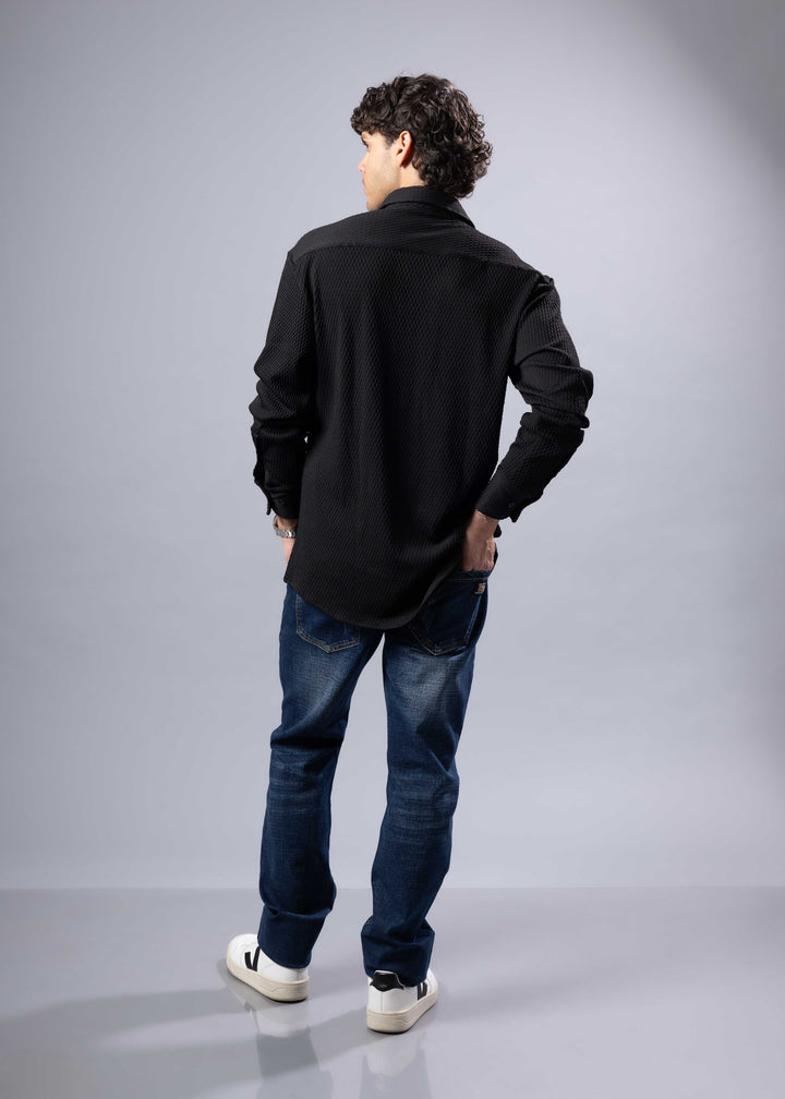 The Rocco Textured Long Sleeve Shirt – Casual Luxe Menswear
