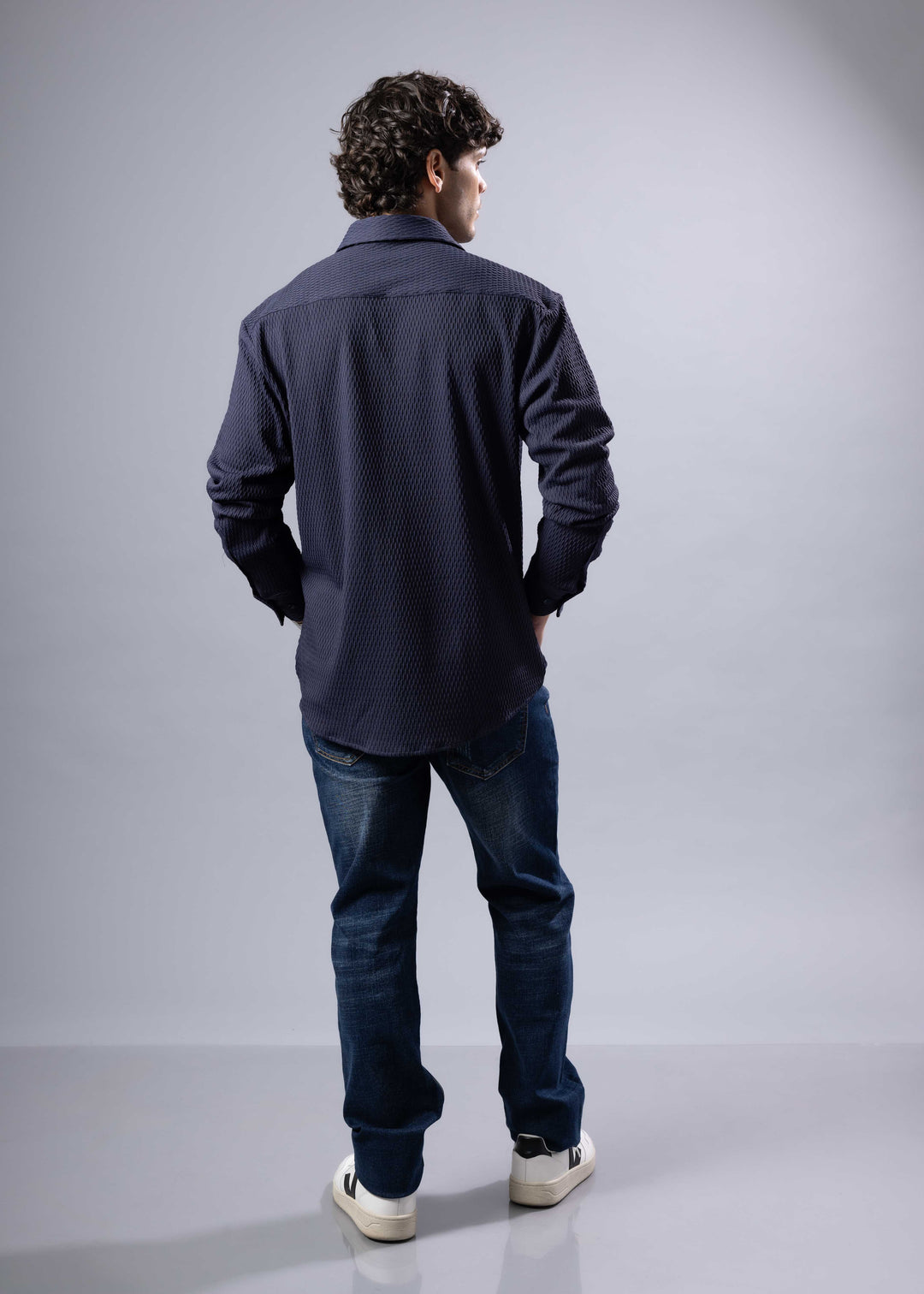 The Rocco Textured Long Sleeve Shirt – Casual Luxe Menswear