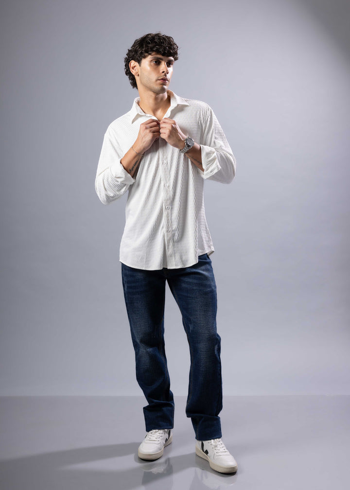 The Rocco Textured Long Sleeve Shirt – Casual Luxe Menswear
