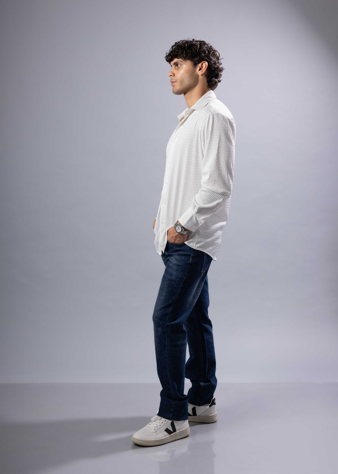 The Rocco Textured Long Sleeve Shirt – Casual Luxe Menswear