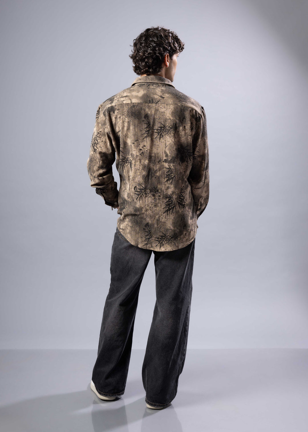 Palm Print Long Sleeve Shirt – Relaxed Fit