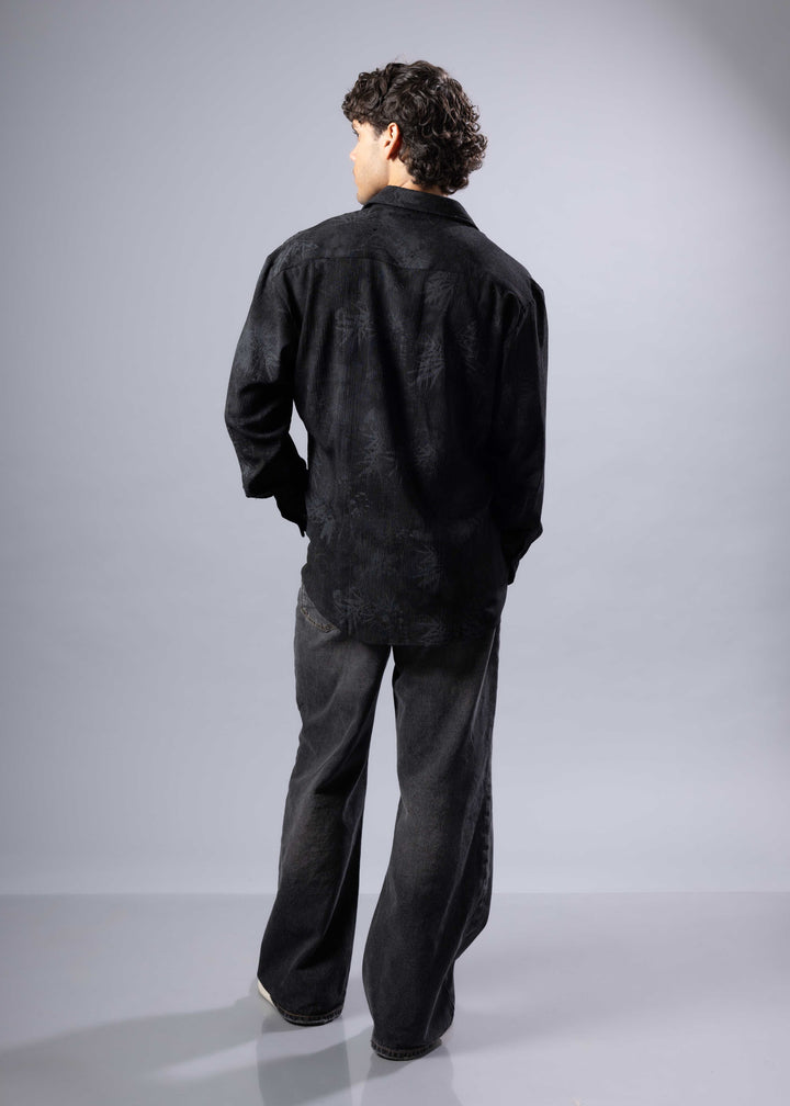 Palm Print Long Sleeve Shirt – Relaxed Fit