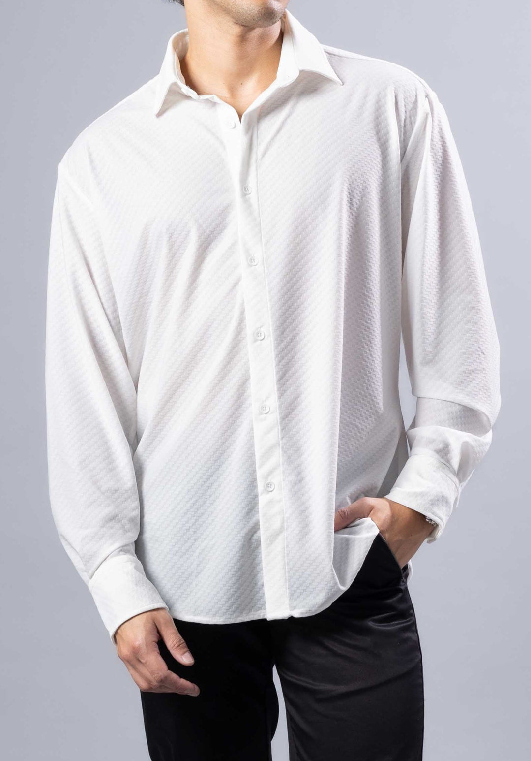 Modern Fit Geo-Dot Dress Shirt White / XL