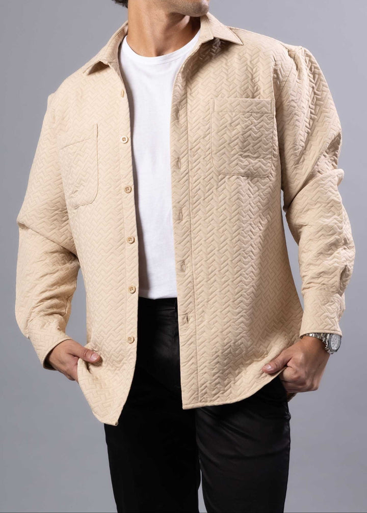Textured Quilted Shacket – Modern Relaxed Fit