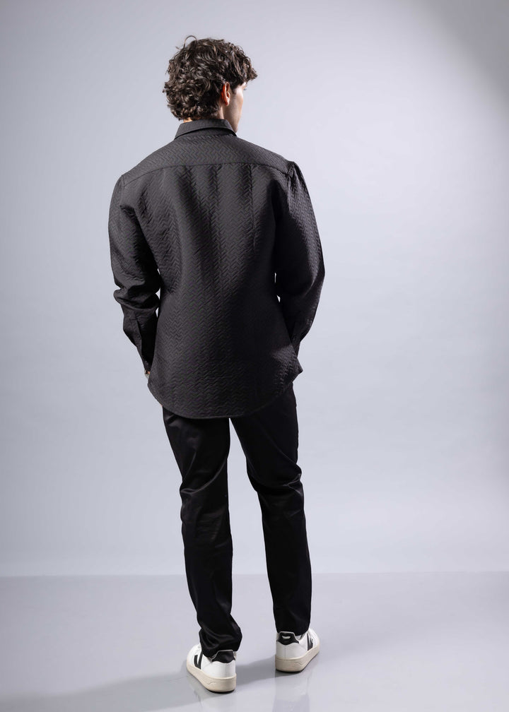 Textured Quilted Shacket – Modern Relaxed Fit