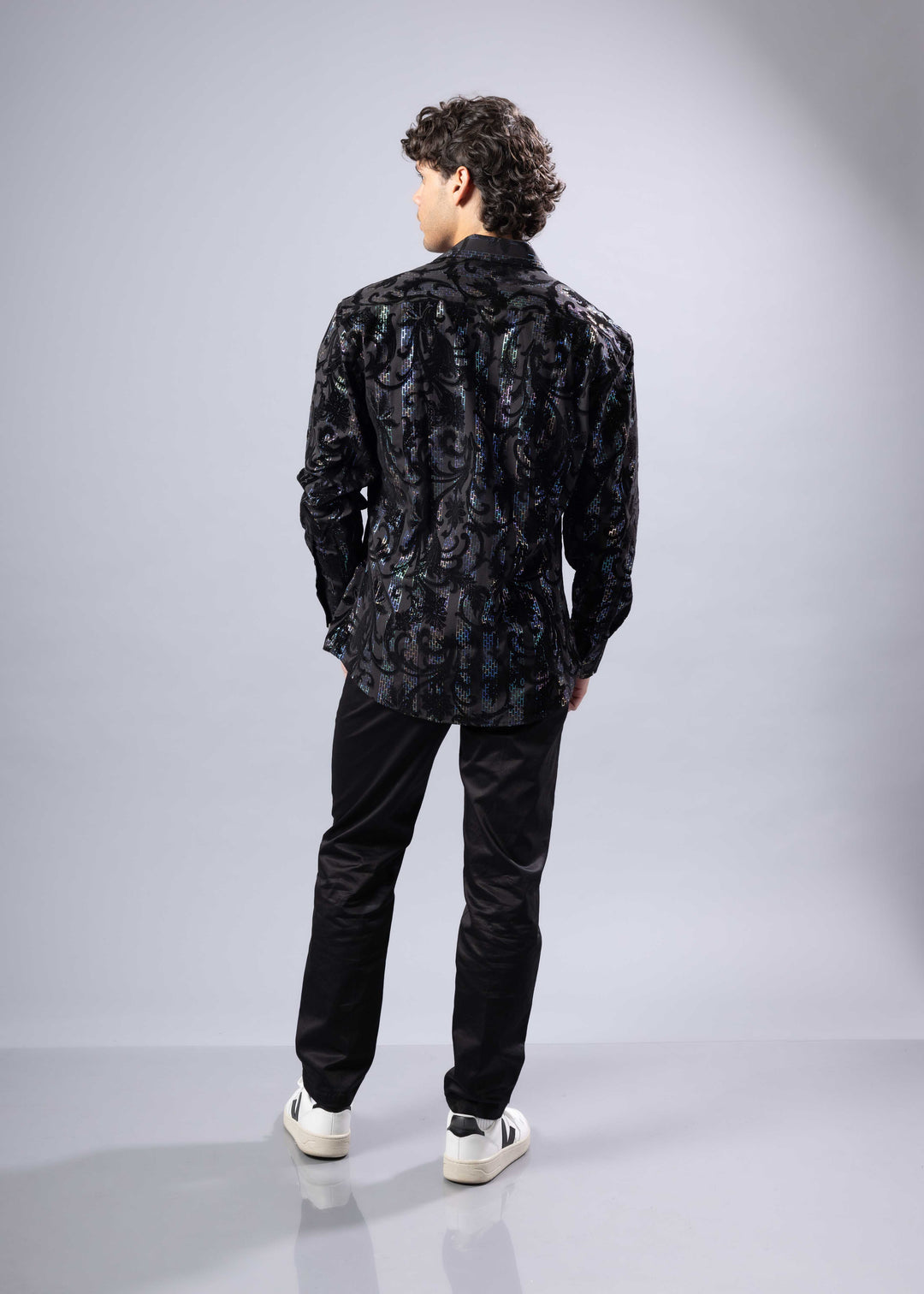 Velvet Baroque Pattern Shirt