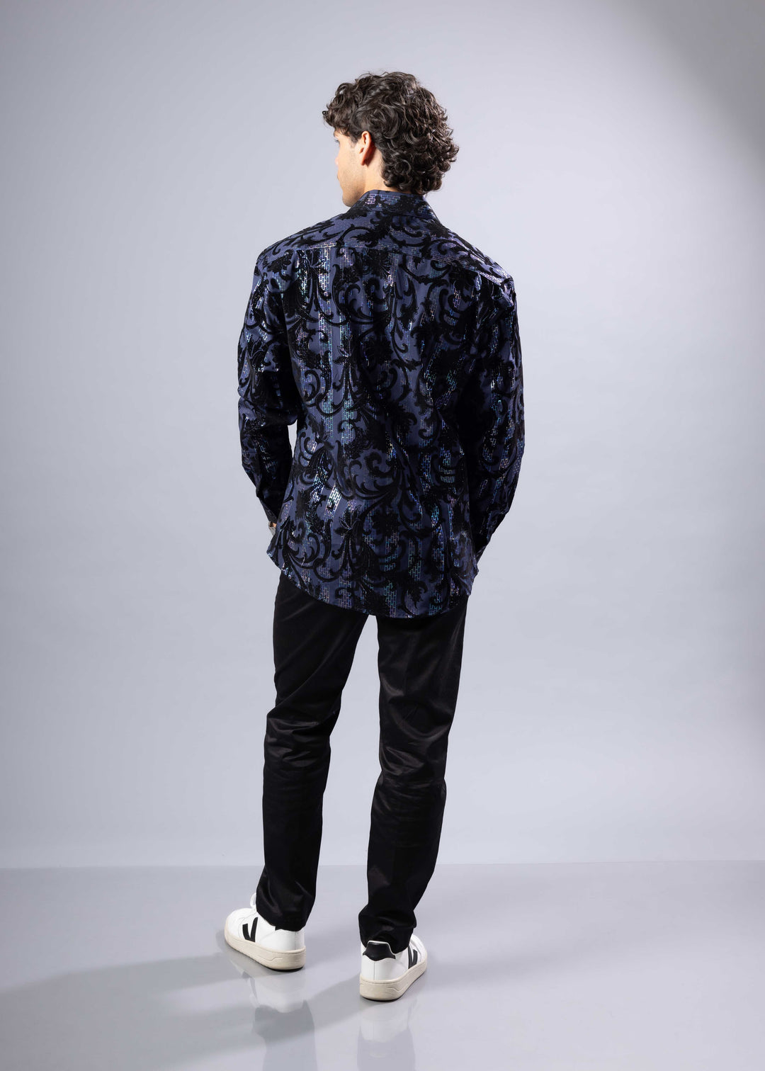 Velvet Baroque Pattern Shirt