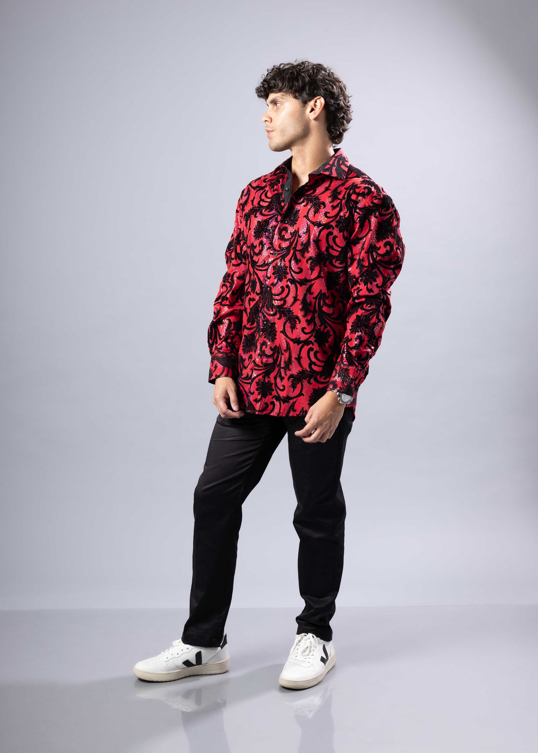 Velvet Baroque Pattern Shirt