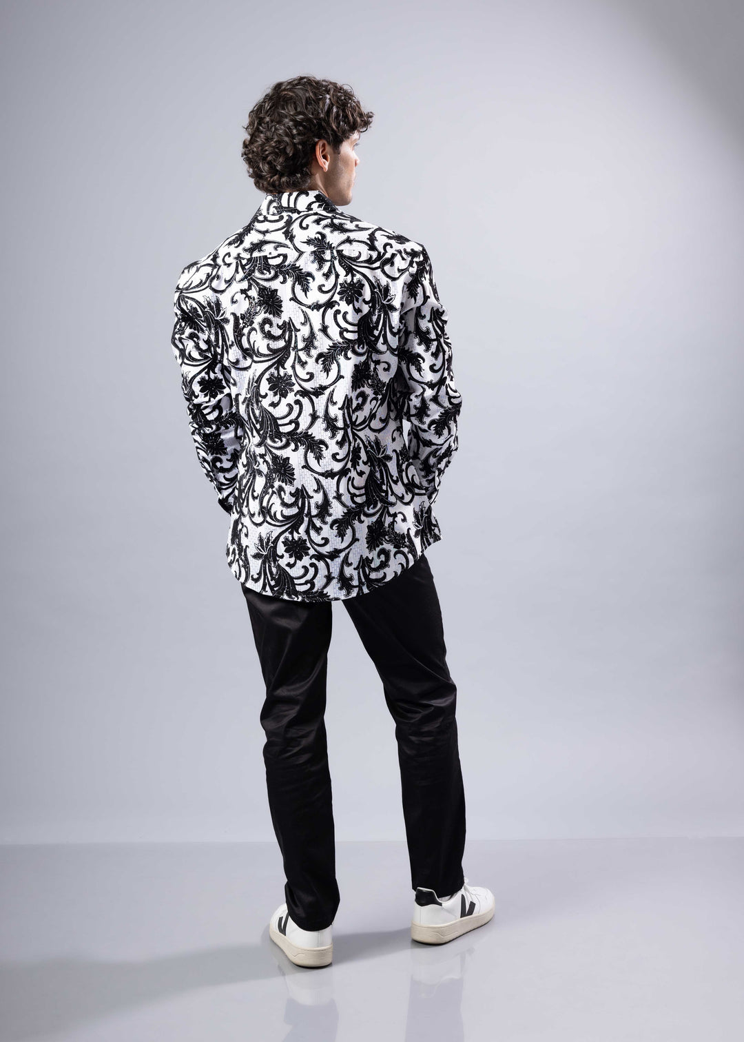 Velvet Baroque Pattern Shirt