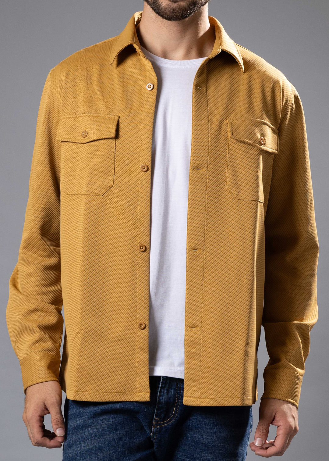 Textured Twill Shacket