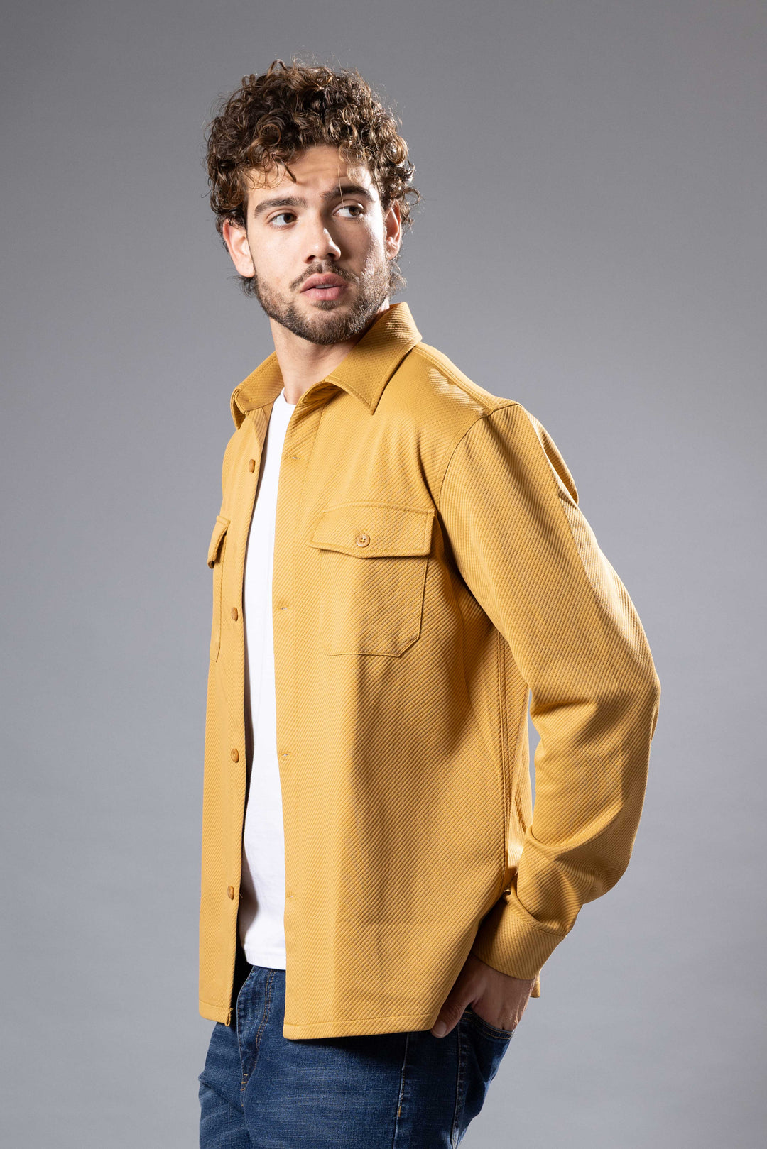 Textured Twill Shacket